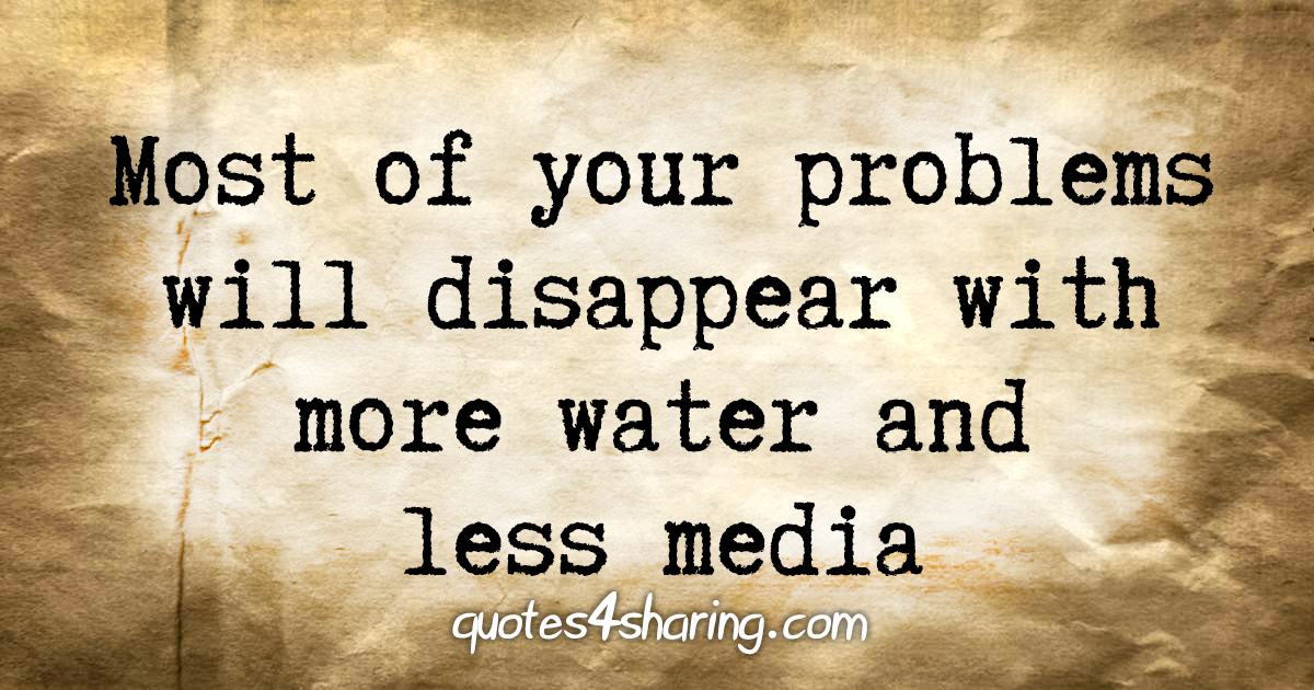 Most of your problems will disappear with more water and less media